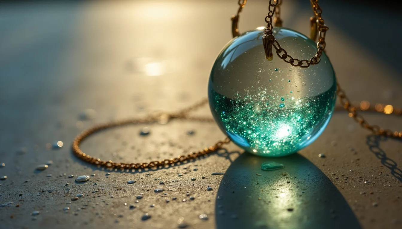 Stockcake luminous crystal pendant 1749461832